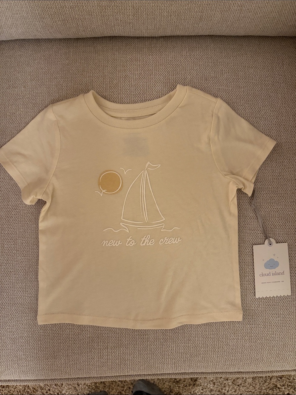 cloud island Cream Sailboat Graphic Tee